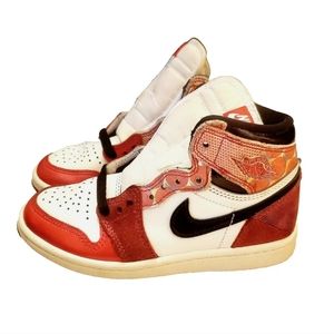 Size 12c Air Jordan 1 Retro High OG Spiderman x Marvel Across the Spiderverse